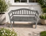 Queen Classic Grey Eucalyptus Wood Wooden Garden Bench 2/3 Seat Indoor Outdoor