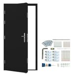 Jet Black Security Steel Door & Frame (RAL 9005) with 19 Locking Points