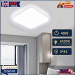48W LED Ceiling Light Square Super Bright 6500K IP44 For Bathroom Kitchen Hall