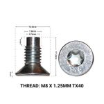 2 FRONT BRAKE DISC RETAINING SCREWS FITS: NISSAN NOTE E11 2006-2013 DRS1663U