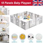 18 Panels Foldable Baby Playpen Kids Child Indoor Safety Activity Center Toy NEW