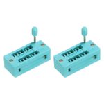 2 Pack Universal IC Test ZIF Socket 14 Pin 2.54mm Pitch