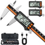 Preciva Digital Vernier Caliper USB-C Rechargeable 150mm/6” IP54 LCD Tool