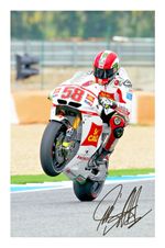Marco Simoncelli Signed Autograph Photo Print MotoGP Poster Photograph