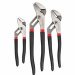 3pc Water Pump Pliers Set 8" 10" 12" Adjustable Groove Joint Plumbing Tool