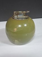 vintage green onyx sphere table lighter,