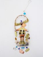 Fishing Moose Catch of The Day Ornament Metal Fair Trade New Pilgrim Imports New