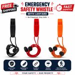 Emergency Safety Whistle with Lanyard Survival Whistle Camping Hiking Kayak Boat