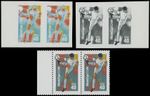 1994 USA WORLD SOCCER CHAMPIONSHIPS, TWO IMPERF PAIRS, OMITTED COLORS NH SC#2835