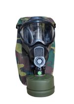 Genuine Belgian Army Issue BEM 4 Gas Mask Respirator & 40mm Filter Jigsaw Camo