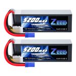 2x Zeee 22.2V 5200mAh 6S LiPo Battery EC5 100C for RC Car Boat RC Buggy Truggy