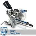 Electric Mitre Saw Chop Saw with 255mm Blade, 90mm Depth Cut 2000w 230V Dust Bag