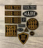 PERSONALISED NAME BIKER SCOOTER PATCHES BADGES EMBROIDERED IRON ON SEW ON TAG