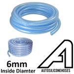 6mm Clear Flexible PVC Tube Reinforced Pipe Water Pond Aquarium Air Vacuum Hose