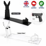 Acrylic Gun Display Stand Pistol Rack Holder Wall Mount Storage Safe Toy Tool UK
