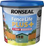 Ronseal Once Coat Fence Life Plus Paint 5L - Sage