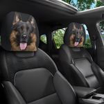 German Shepherd Headrest Covers – Universal Car Seat Decor 2pcs