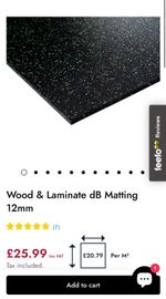 Wood & Laminate dB Matting 12mm + Mapei Ultrabond Eco VS90 Plus 15kg ( Glue )