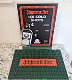 Jagermeister Display Price Board & Rubber Bar Mat - Man Caves or She Sheds