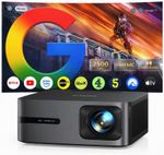 Smart Projector with GoogleTV 14.0 2500 ANSI FHD 1080P 4K Decode MEMC 40W Dolby