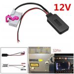 For Audi A3 A4 A6 A8 TT R8 RNS-E 32Pin Black Bluetooth 5.0 Adapter Aux Cable 12V