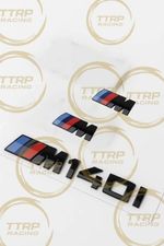 FIT BM W M140 i BADGE IN GLOSS BLACK PLUS 2X WING BADGES. Fast Delivery!