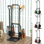 Climbing Stairs Trolley Hand Trucks 6-Wheels Foldable Load Cart Steel 120kg