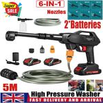 2 Battery Portable Cordless Car High Pressure Washer Jet Water Wash Cleaner Gun