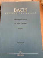 Bach St John Passion Sheet Music Score Vocal score