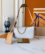 Light Blue Denim Monogram Shoulder Bag Pochette Accessoires