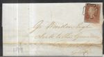 GB Queen Victoria 1841 1d Red Imperforate on 1841 Entire MX Cancel (199)