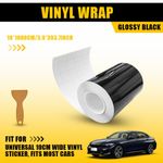 25-100mm Width Vinyl Wrap 10 Metre Chrome Delete Car Trim Tape Black De-Chroming