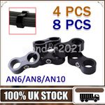 4/8x AN6 AN8 AN10 Nylon Braided For Stainless Fuel Oil Line Hose Separator Clamp