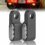 Universal 2PCS Motorcycle Black LED Turn Signal Light Indicators Amber Mini Lamp