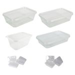 MICROWAVE REUSABLE FOOD CONTAINERS AND LIDS  PLASTIC FOOD SAFE ANY SIZE