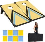 Wooden Bean Bag Toss Garden KandyToys  Games Cornhole Game 2 Player Set