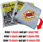 DUST SHEET LARGE 4M x 5M PLASTIC CLEAR POLYTHENE DECORATING COVER PAINT   SALE