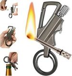 Permanent Match Infinity Lighter with Multitool Keychain Bottle Opener for Men