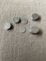 Job Lot of 40 Bus Tokens.6 different types. Train, Tramcar, MIDI, Leyland, Metro