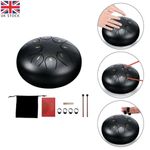 6 inch 8 Notes Steel Tongue Drum Percussion Instrument with Drum Mallets Bag UK
