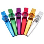 kuou 6Pcs Metal Kazoo Musical Instruments, Multipack Sets Multicolour 
