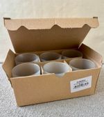 6 Pack Frosted Candle Jars - 7oz - Italian Thick Glass Empty Candle Holder ✨