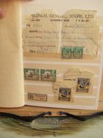 Vintage Stock Book  with KUT Kenya, Uganda and Tanganyika Stamps Off & On Paper