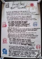 MICHAEL MONROE SIGNED /AUTOGRAPH ROCKING HORSE LYRIC POSTER