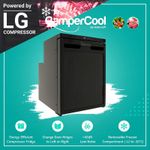 Alpicool 50 litre 12v LG Compressor Fridge/Freezer for Campervan - Black
