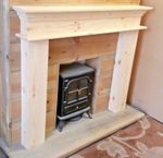 PINE CHUNKY FIRE SURROUND MANTLE FIREPLACE free postage