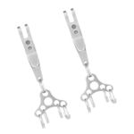 2Pcs Stainless Steel Climbing Buckles Durable Key Chains Outdoor Use Silver