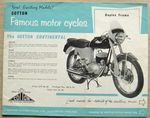 COTTON Motorcycles Sales Brochure c1962 Continental Double Gloster Vulcan Herald