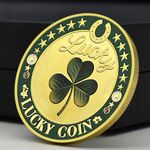 Lucky Coin Four Leaf Clover 777 Elephant Good Luck Challenge Coin Gift Medal