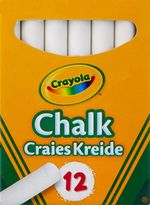 CRAYOLA Anti-Dust White Chalk 12 Count (Pack of 1) | Smooth Texture Makes...